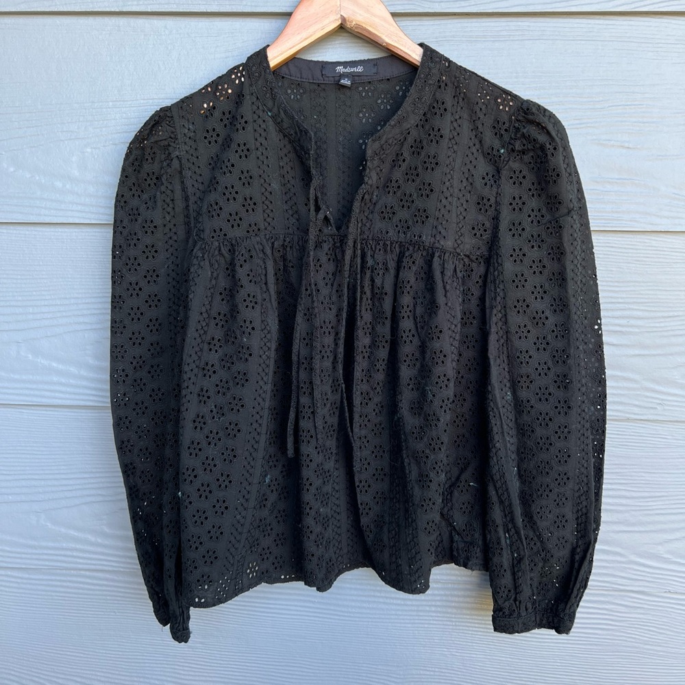 Madewell Floral Eyelet Blouse